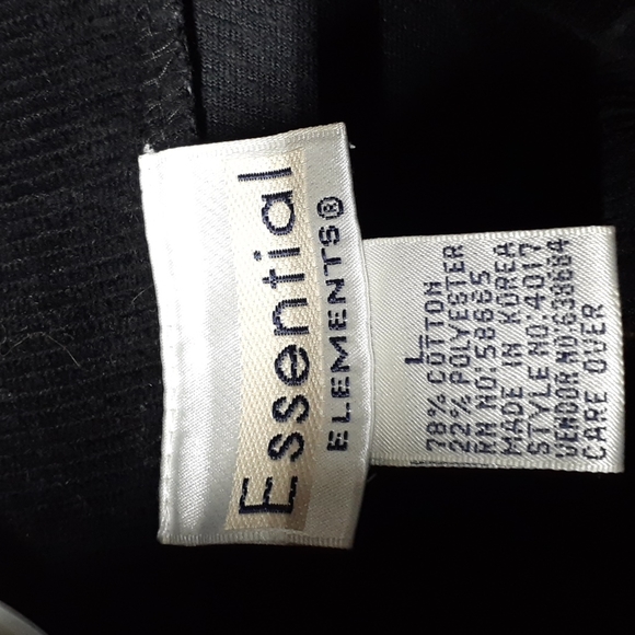 Essential Elements Black Partial Zip Light Jacket, Size L - Picture 4 of 8